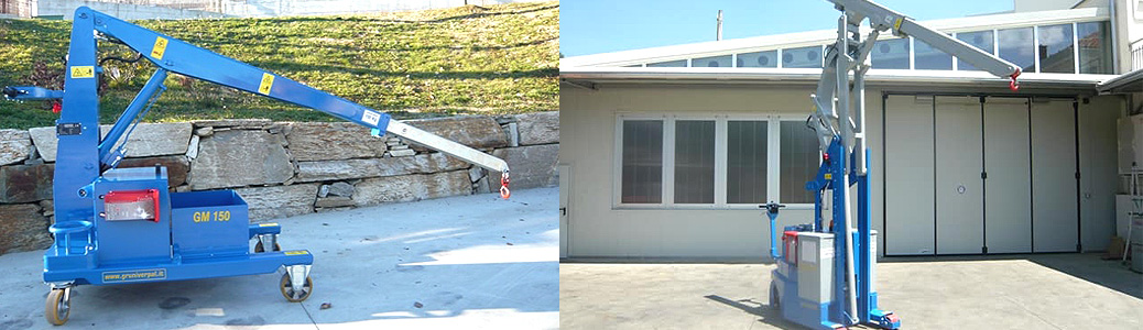 grúas móviles eléctricas para transportar neumáticos