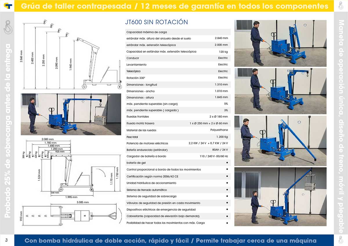 JT-600 MINI GRUAS ELECTRICAS