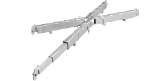 balancín de elevación telescópico en cruz ajustable de acero capacidad 10 toneladas Balancines de elevacion ligeros de aluminio telescopicos en cruz capacidad 10 toneladas