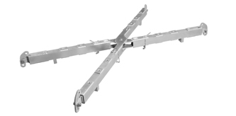 balancín de carga telescópico en cruz ajustable de aluminio. Capacidad 10 toneladas Balancines de elevacion ligeros de aluminio telescopicos en cruz capacidad 10 toneladas