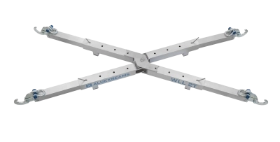 Balancines de elevacion ligeros de aluminio telescopicos en cruz capacidad 5 toneladas