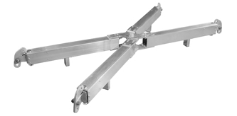 balancin de elevación en cruz telescopico de aluminio capacidad 15 toneladas Balancines de elevacion ligeros de aluminio telescopicos en cruz capacidad 15 toneladas