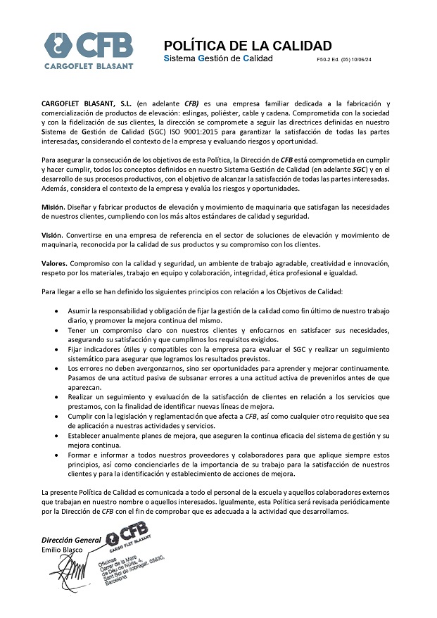 Política de la Calidad