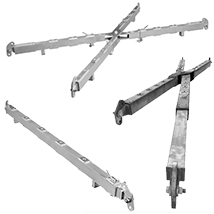 Balancines de carga telescópicos en cruz muy ligeros